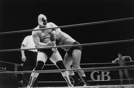 The painful Double Wrist Lock is applied onto Ray Gordon.
